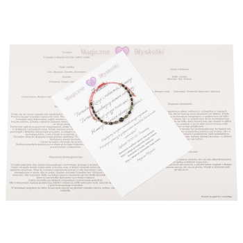 Bransoletka celebrytka czarny TURMALIN ZOISYT Z RUBINEM HEMATYT ochrona